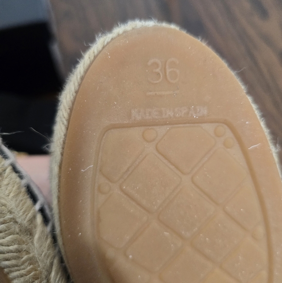 Chanel espadrilles Black Leather Sz 36 - Picture 5 of 8